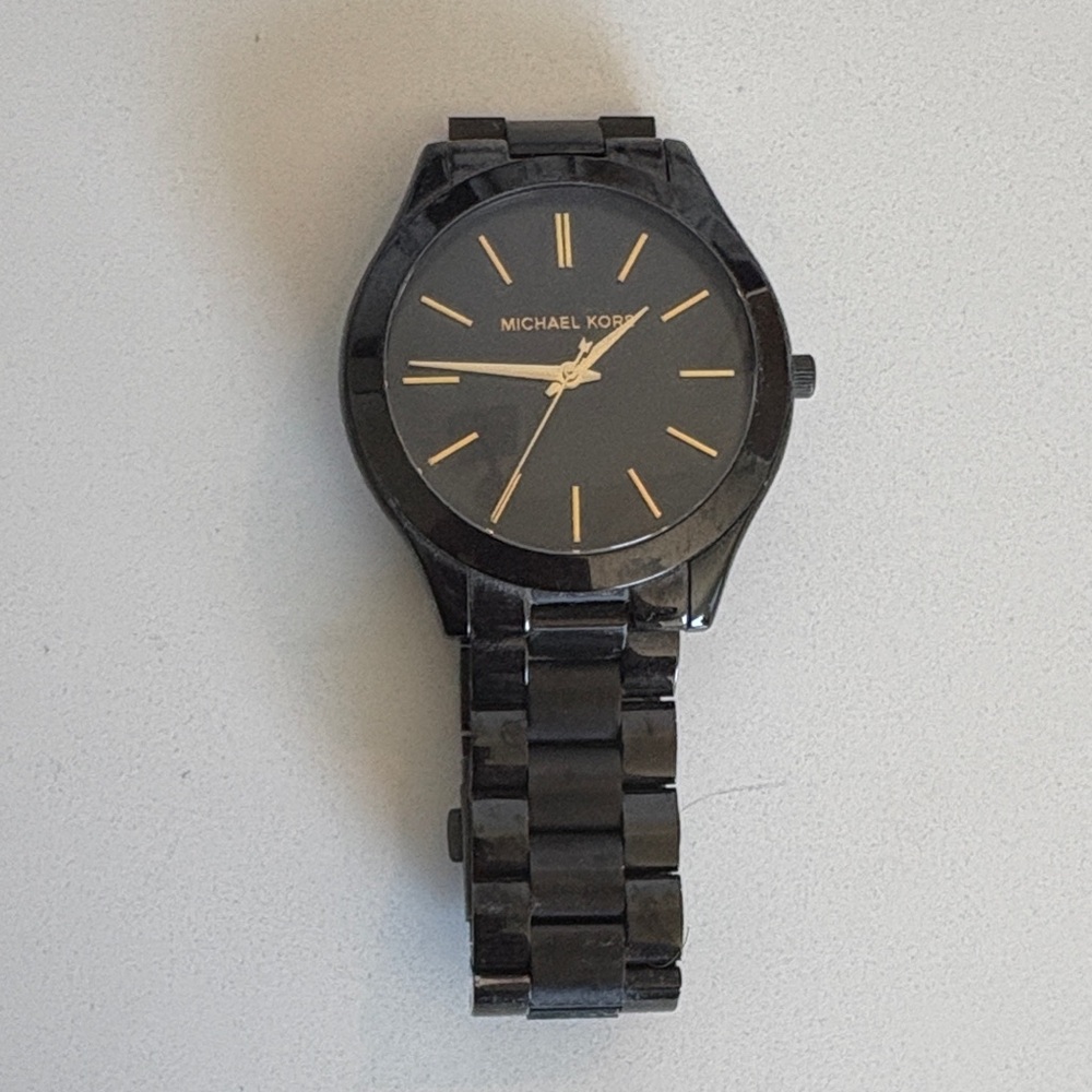 Michael Kors Black and Gold Women's Watch